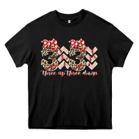 Black three up theree down Heavy Core Tee - RacoonDesign