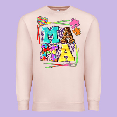 Autism Mama Premium Sweatshirt Designed By Nancycooperartshop