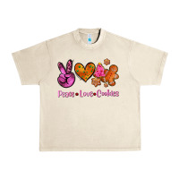 Sandshell peace love cookies Urban Heavy Tee - AdoDesignShop