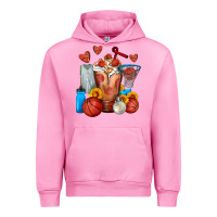Fuchsia Pink Basketball Sunflower Frappe Urban Hoodie - FaDigitalArtStudio