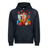 Navy Basketball Sunflower Frappe Urban Hoodie - FaDigitalArtStudio