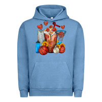 Pigment Pebble Blue Basketball Sunflower Frappe Urban Hoodie - FaDigitalArtStudio