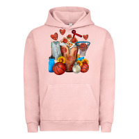 Pigment Salmon Basketball Sunflower Frappe Urban Hoodie - FaDigitalArtStudio