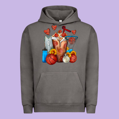 Basketball Sunflower Frappe Urban Hoodie Designed By Fadigitalartstudio