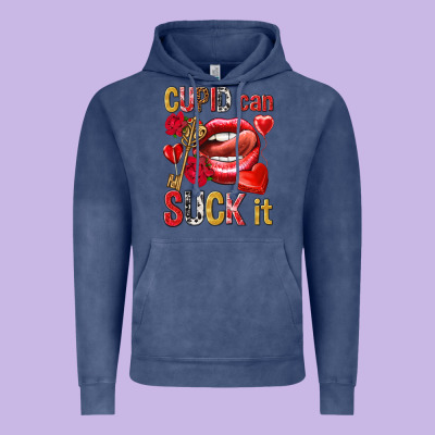 Cupid Can Suck It Vintage Hoodie Designed By Nancycooperartshop