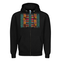 Black sunflower serape brush stroke Zipper Hoodie - Artiststas