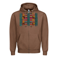 Chestnut sunflower serape brush stroke Zipper Hoodie - Artiststas