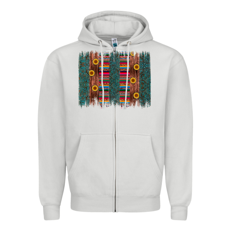 Sunflower Serape Brush Stroke Zipper Hoodie by Artiststas | Teevron