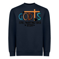 Navy god is still waiting your story Heavyweight Sweatshirt - MaliasSmallBusiness