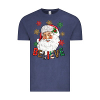 Vintage Denim Believe Christmas Vintage Tee - NancyCooperArtShop