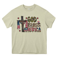 Mossy god bless america Heavy Core Tee - CowhideDigitalArt