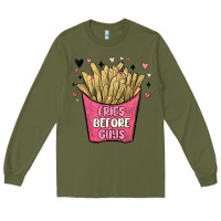 Army Green fries before guys Long Sleeve Tee - MaliasSmallBusiness