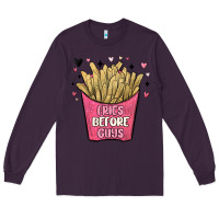 Plum fries before guys Long Sleeve Tee - MaliasSmallBusiness