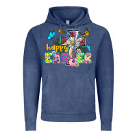 Vintage Denim happy easter cross Vintage Hoodie - BarkalooDesign