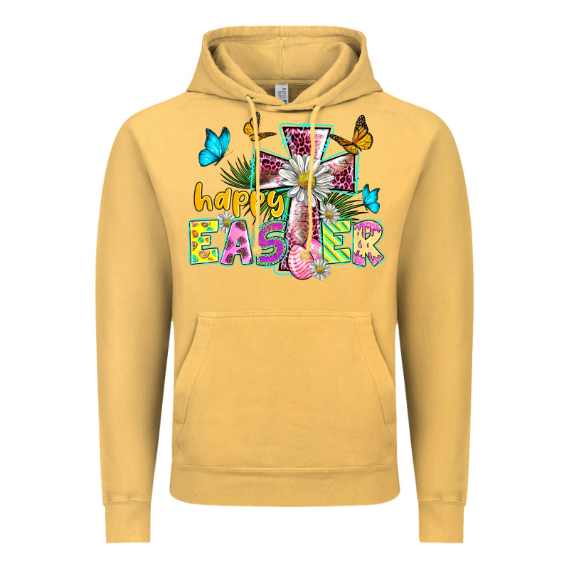 Happy Easter Cross Vintage Hoodie by BarkalooDesign | Teevron