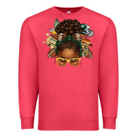 Cardinal american football afro messy bun Premium Sweatshirt - texasbilliewilder