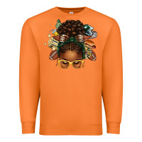 Carrot american football afro messy bun Premium Sweatshirt - texasbilliewilder