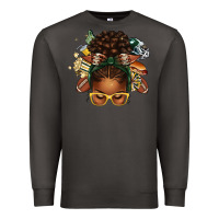 Smoke american football afro messy bun Premium Sweatshirt - texasbilliewilder