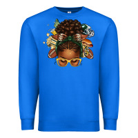 True Royal american football afro messy bun Premium Sweatshirt - texasbilliewilder