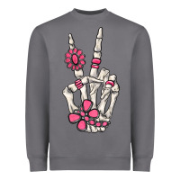 Storm pink gemstone peace skeleton hand Heavyweight Sweatshirt - MaliasSmallBusiness