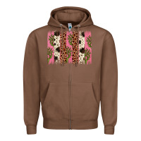 Chestnut cactus leopard cowhide brush stroke Zipper Hoodie - Artiststas