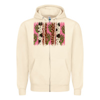 Sandshell cactus leopard cowhide brush stroke Zipper Hoodie - Artiststas