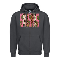 Smoke cactus leopard cowhide brush stroke Zipper Hoodie - Artiststas