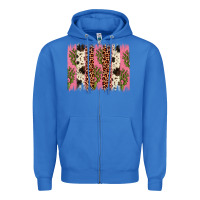 True Royal cactus leopard cowhide brush stroke Zipper Hoodie - Artiststas