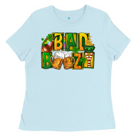 Baby Blue bad boozy st patricks Ladies Tee - FaDigitalArtStudio