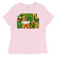 Bubblegum Pink bad boozy st patricks Ladies Tee - FaDigitalArtStudio