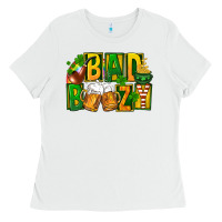 White bad boozy st patricks Ladies Tee - FaDigitalArtStudio