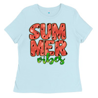 Baby Blue summer vibes Ladies Tee - JahusDesignShop