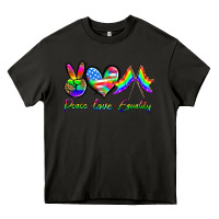 Asphalt peace love equality Heavy Core Tee - HRA Design Shop