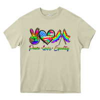 Mossy peace love equality Heavy Core Tee - HRA Design Shop