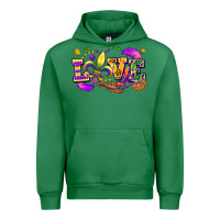 Emerald Love Mardi Gras Urban Hoodie - FaDigitalArtStudio
