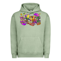 Pigment Oil Green Love Mardi Gras Urban Hoodie - FaDigitalArtStudio