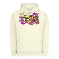 Pigment Pistachio Love Mardi Gras Urban Hoodie - FaDigitalArtStudio