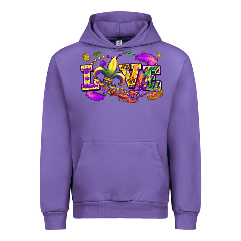 Love Mardi Gras Urban Hoodie by FaDigitalArtStudio | Teevron
