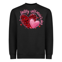 Black happy valentine's day hearts Heavyweight Sweatshirt - MaliasSmallBusiness