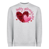 Heather Grey happy valentine's day hearts Heavyweight Sweatshirt - MaliasSmallBusiness