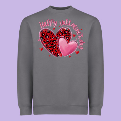 Happy Valentine's Day Hearts Heavyweight Sweatshirt Designed By Maliassmallbusiness