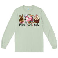 Matcha peace love bake Long Sleeve Tee - NancyCooperArtShop