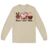 Mushroom peace love bake Long Sleeve Tee - NancyCooperArtShop