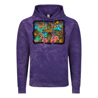 Cloud Purple wooden cross background Vintage Hoodie - BarkalooDesign