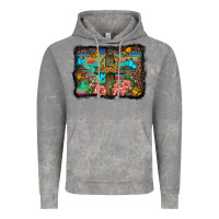 Cloud Rock wooden cross background Vintage Hoodie - BarkalooDesign