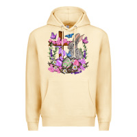 Pina Colada Easter eggs and Bunny with Cross Easter Day Premium Hoodie - HowdyJamesFarm