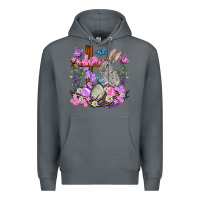 Rock Easter eggs and Bunny with Cross Easter Day Premium Hoodie - HowdyJamesFarm