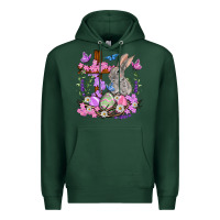 Sports Green Easter eggs and Bunny with Cross Easter Day Premium Hoodie - HowdyJamesFarm