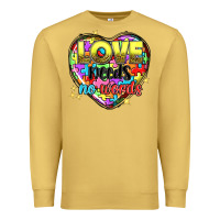 Antique Gold Love needs no words Premium Sweatshirt - NancyCooperArtShop