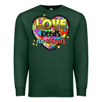 Sports Green Love needs no words Premium Sweatshirt - NancyCooperArtShop